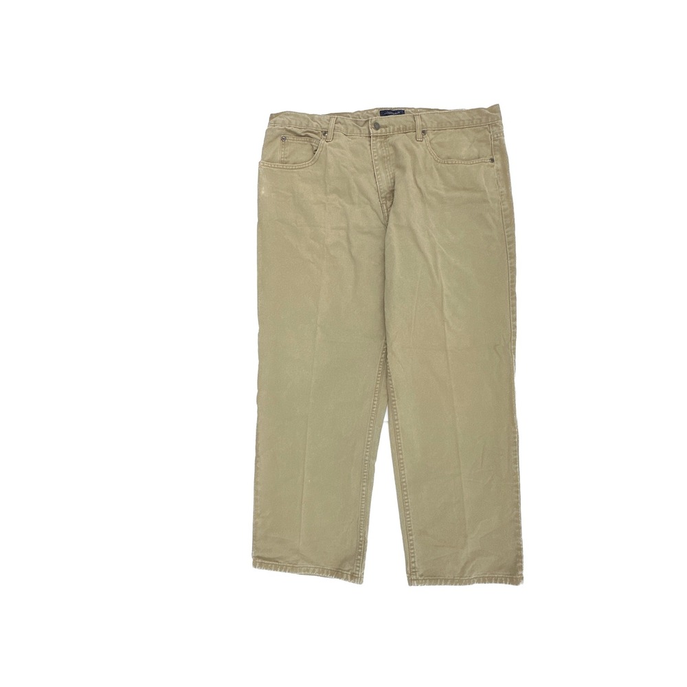 Saddlebred Pants Mens 42x30 Beige Classic Fit Cotton Khaki Chino 8935
